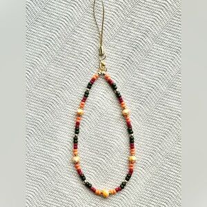 Handmade Phone Strap with Holiday Fall Theme Beads Phone Accessories